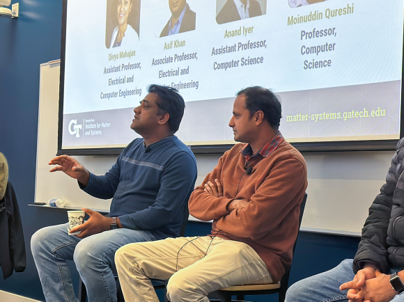 Panelists speaking at the Boundaries and Breakthroughs panel series
