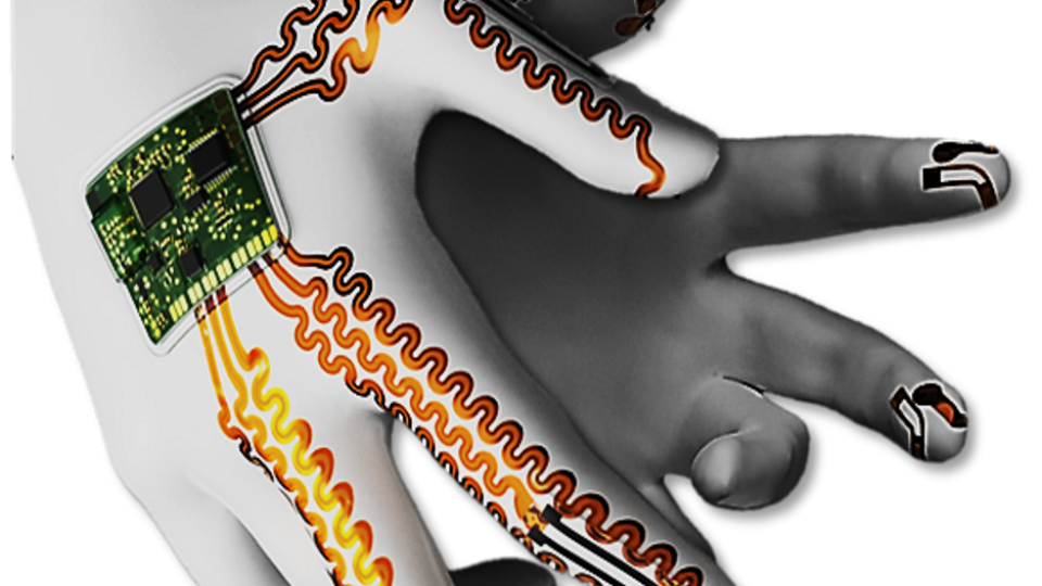 A mock-up of an AI-powered glove